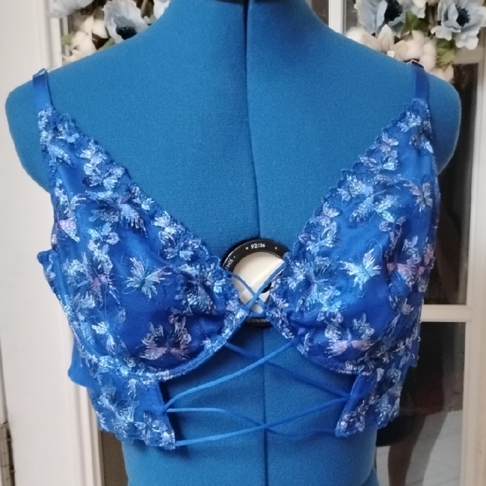Victoria's Secret Royal Blue Butterfly Lace
